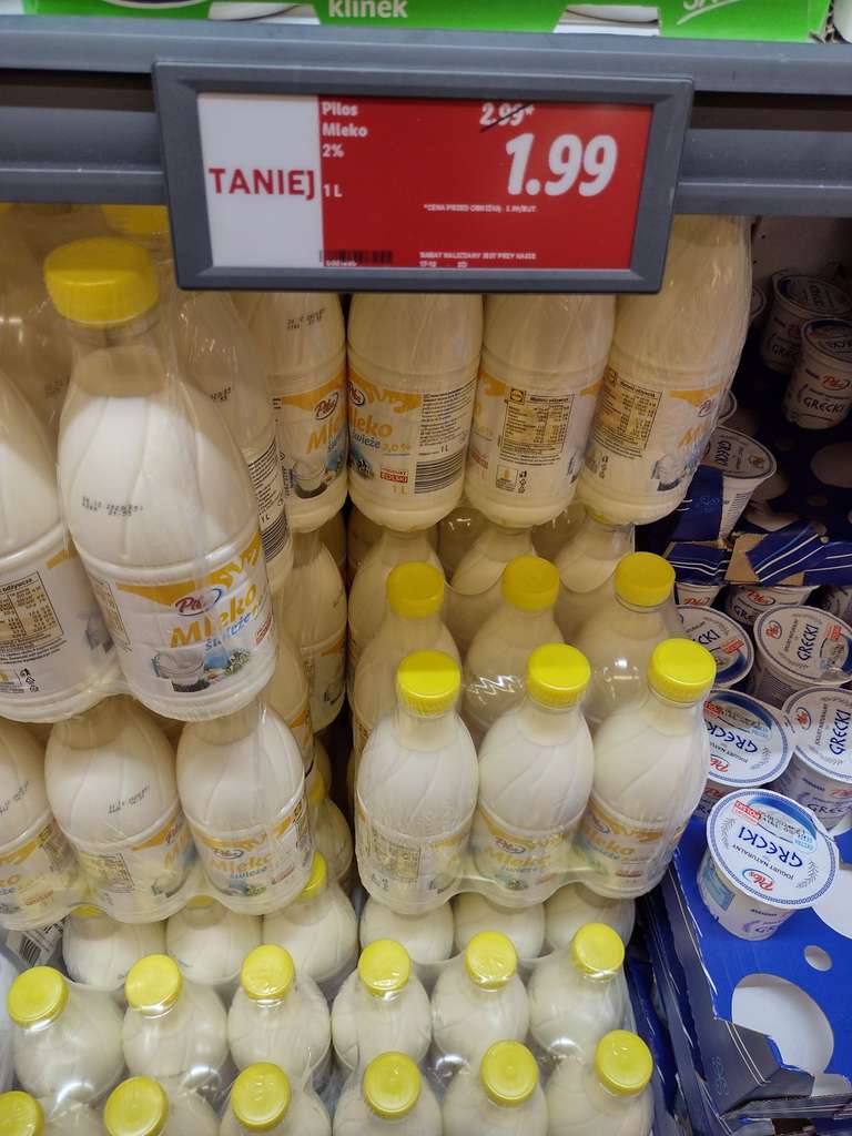 mleko świeże 1 L 2% butelka w Lidlu (edit : na kasie i czytniku cen wchodzi 1.99) ogólnopolska promocja