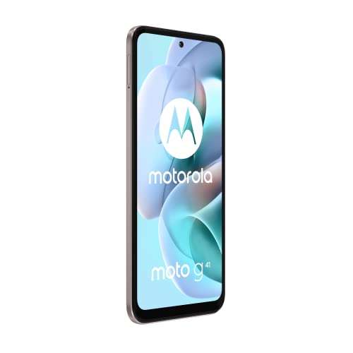 Smartfon Motorola G41 6GB/128GB kolor złoty (ekran OLED Full HD 6,43", potrójny aparat 48 MP, bateria 5000 mAh,ładowarka 33W [166,27 €]