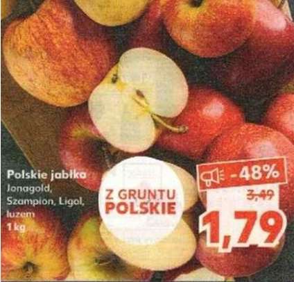 Polskie jabłka 1kg różne odmiany @Kaufland