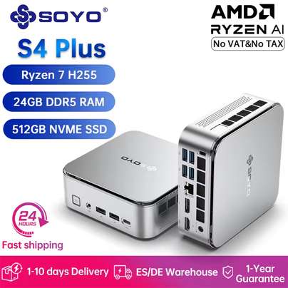 SOYO S4 Plus Gaming Mini PC AMD Ryzen 7 H255 24GB DDR5 RA...