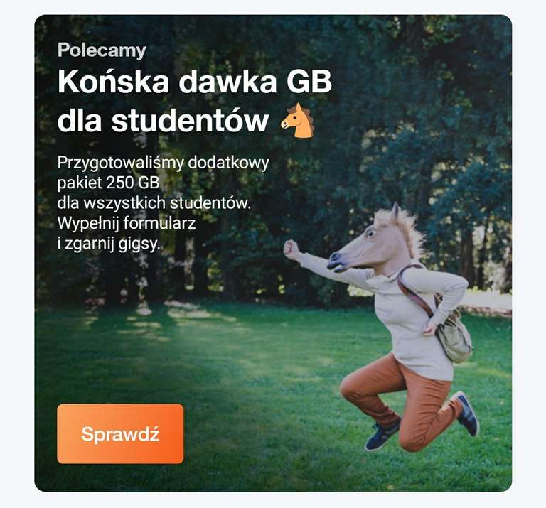 Znów! 250GB "dla studentów" w Orange Flex