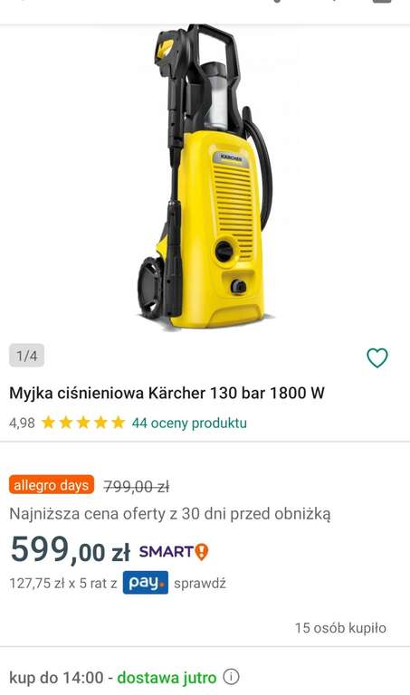 Myjka ciśnieniowa Kärcher k4 ,130 bar 1800 W
