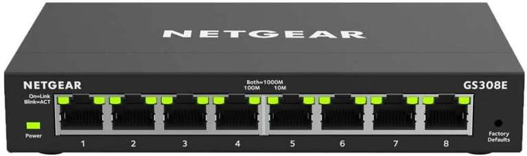 NETGEAR Przełącznik zarządzalny GS308E 8-portowy Gigabit Ethernet LAN Plus
