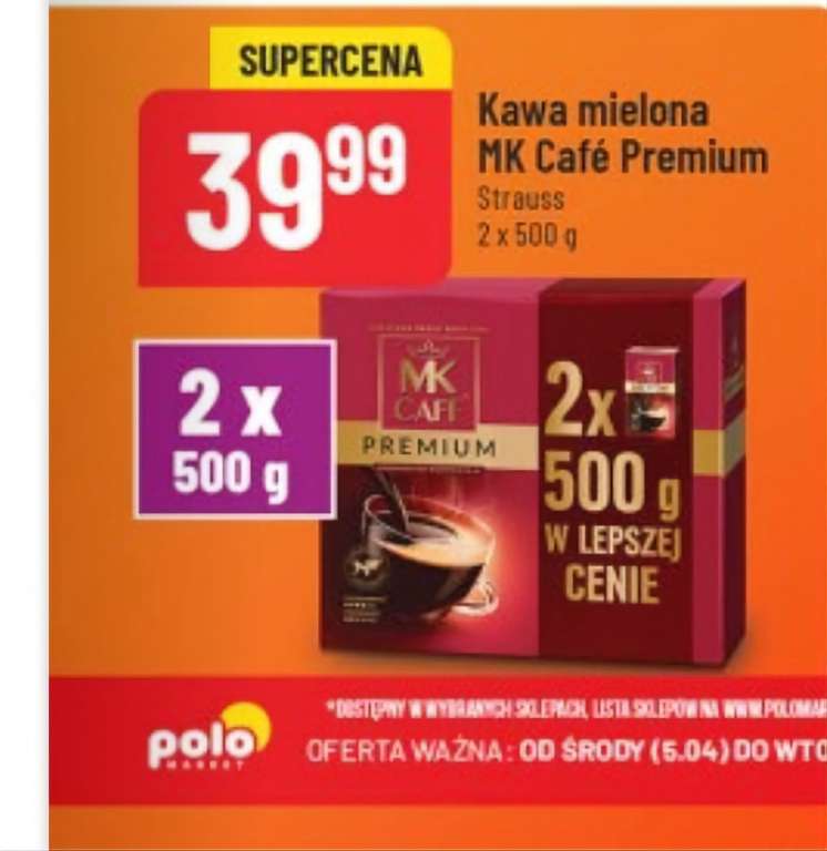 Kawa MK Cafe Premium (mielona) 2x 500g