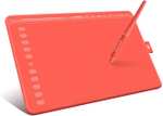 HUION 2020 HS611 Tablet graficzny (koralowy czerwony) 25 x 15 cm