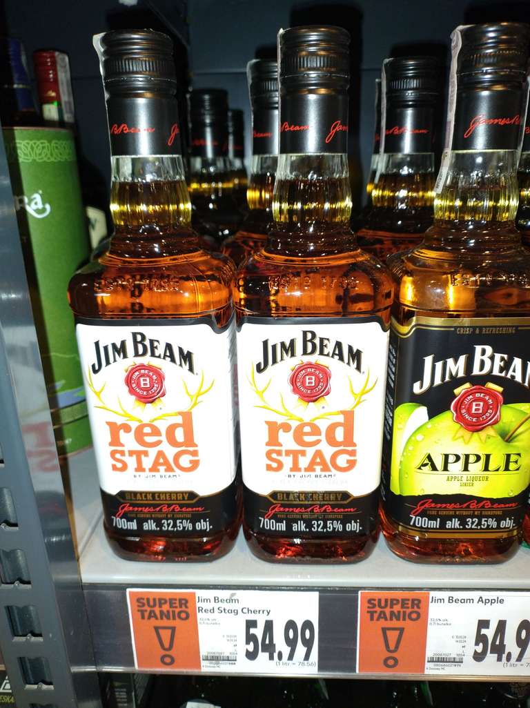 Burbon, whiskey Jim Beam Red stag, Apple, Honey, White, 0,7l, Kaufland