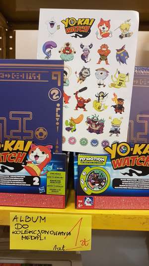 Hasbro Yo-Kai Watch Medallium książka, album na medale + naklejki kolekcjonerski N.S. Toruń