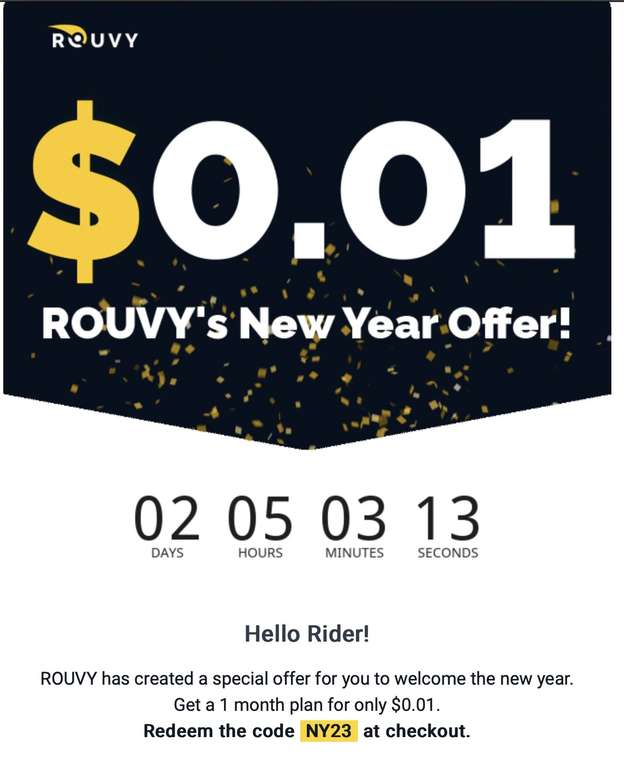 ROUVY - noworoczna obniżka, subskrypcja na miesiąc za 0.01 EUR (aplikacja dla rowerowych świrów)