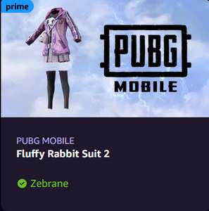 PUBG MOBILE Fluffy Rabbit Suit 2 : Amazon Prime Gaming