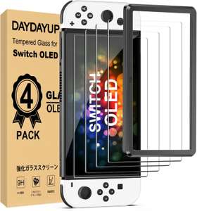 Nintendo Switch OLED 4xHartowane Szkło HD Clear Screen Protector [4-ro pak]