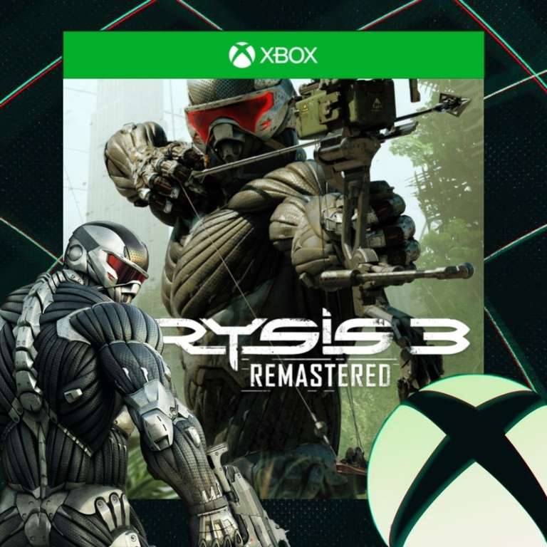 Crysis Remastered za 5,93 zł, Crysis 2 Remastered za 7,64 zł i Crysis 3 Remastered za 10,55 zł XBOX One / Xbox Series XIS - wymagany VPN ARG
