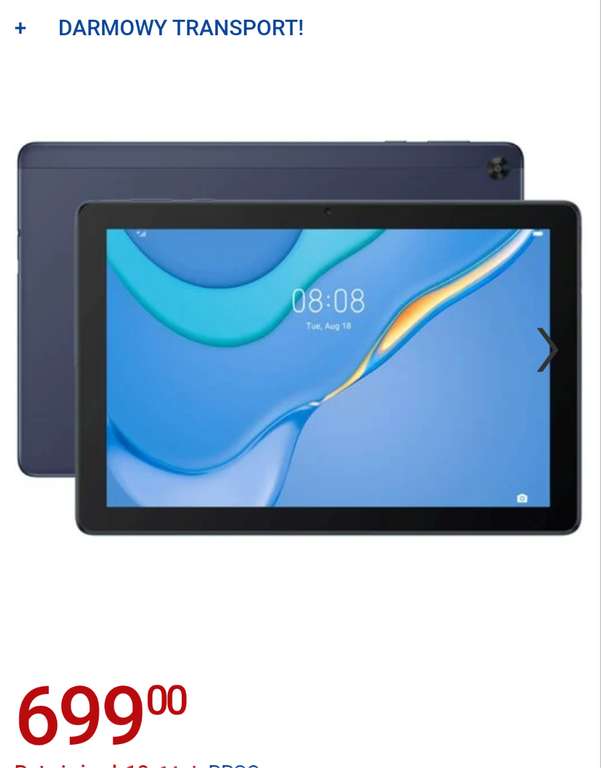 Tablet HUAWEI MatePad T10S 10.1" 4/64 GB Wi-Fi Niebieski