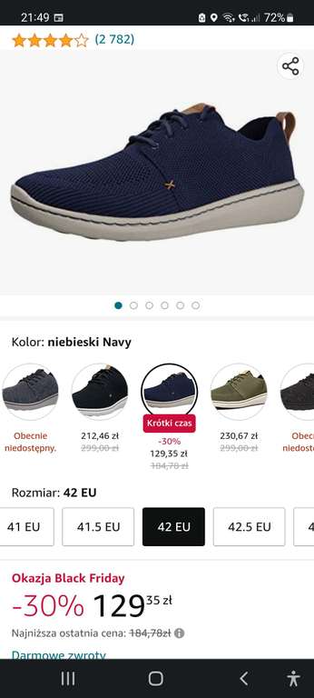 Męskie buty Clarks Step Urban Mix za 129 zł + darmowa dostawa i zwrot @Amazon.pl