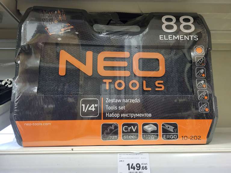 Zestaw narzędzi, narzędzia Neo Tools 88 elementów