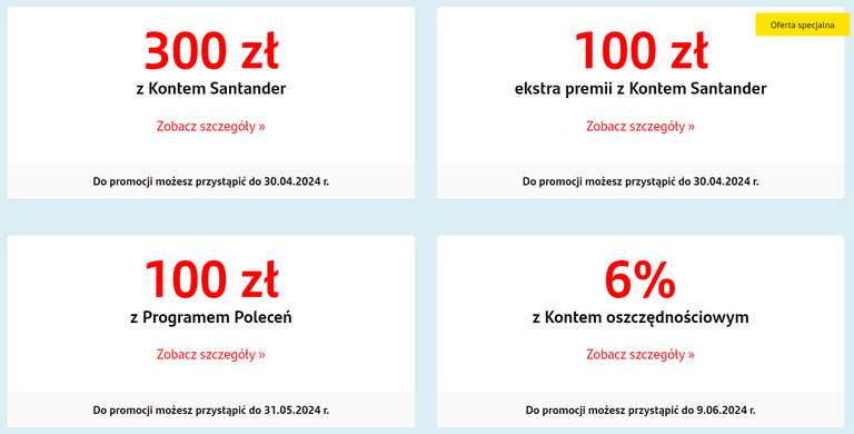 Bonus do 500 zł za założenie i aktywne korzystanie z konta osobistego @Santander