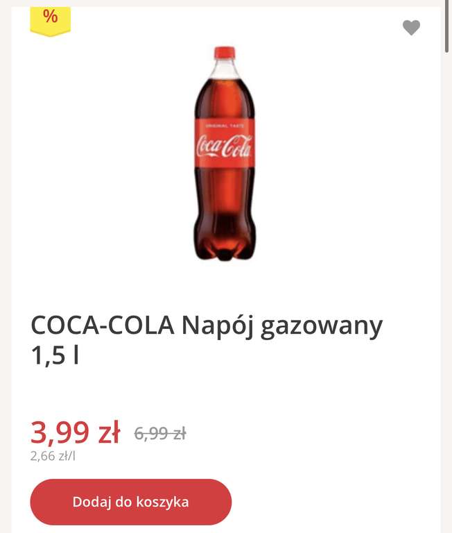 Coca-Cola 1,5l za 3,99 w Barbora