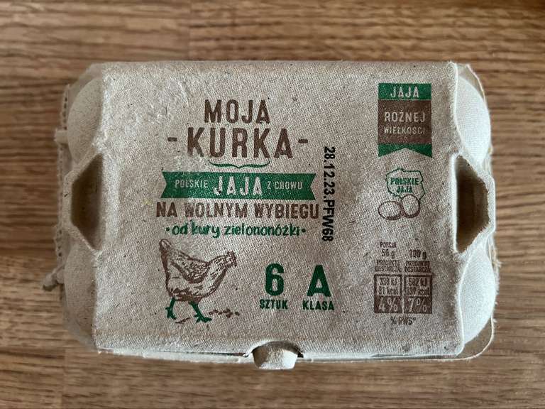 Jaja od kury zielononóżki 6 szt Biedronka, Marki Fabryczna