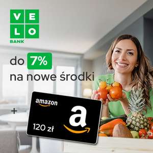 Konto oszczędnościowe do 7% w Velo Banku + 120 zł na karcie podarunkowej Amazon od PepperBonus, szczegóły w opisie :)