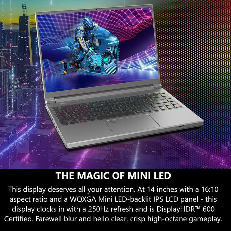 Laptop Acer Predator Triton 14 Intel i7-13700H | RTX 4070 | 14" Mini LED 250Hz G-SYNC Display | 16GB LPDDR5 | 1TB PCIe - 1,633.08$ z dostawą