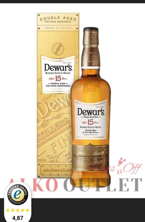 Whisky Dewar's 15 y oraz inne na alkooutlet.pl