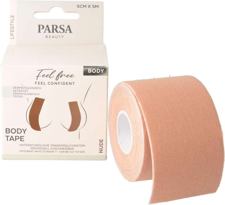 Taśma do ciała modelująca biust PARSA Beauty Body Tape Nude - rolka 5cm x 5m