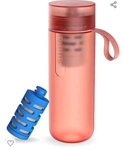 Philips - GoZero Fitness butelka na napoje - 1 filtr w zestawie - jasnoczerwona