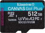 Kingston Karta micro SD SDCG3/512GB Canvas Go Plus U3, A2, V30, zapis/odczyt 90/170 MB/s Darmowa dostawa dla wszystkich Gwarancja wieczysta