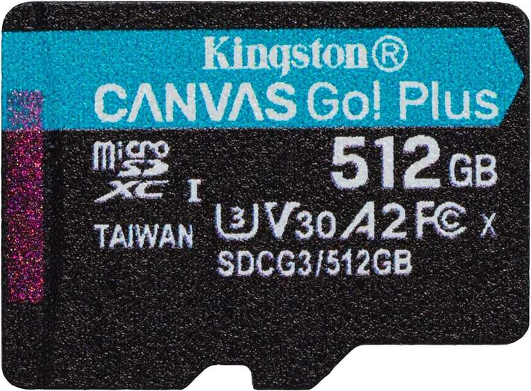 Kingston Karta micro SD SDCG3/512GB Canvas Go Plus U3, A2, V30, zapis/odczyt 90/170 MB/s Darmowa dostawa dla wszystkich Gwarancja wieczysta