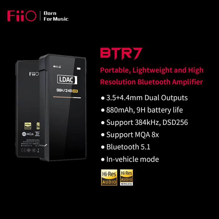 FiiO BTR7 przenośny wzmacniacz Bluetooth
