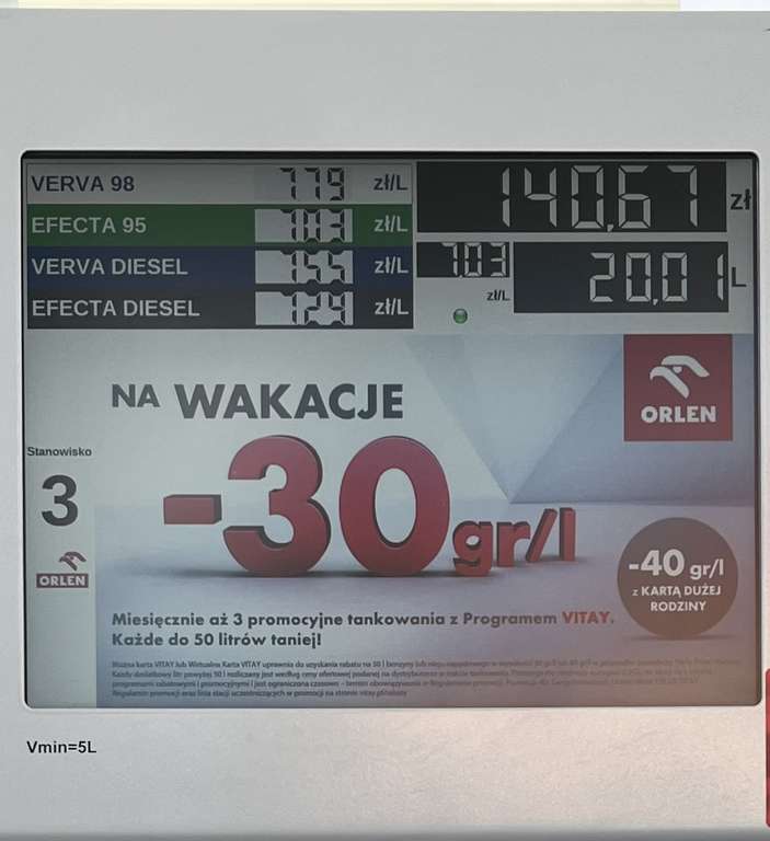 Benzyna 95 Orlen Częstochowa