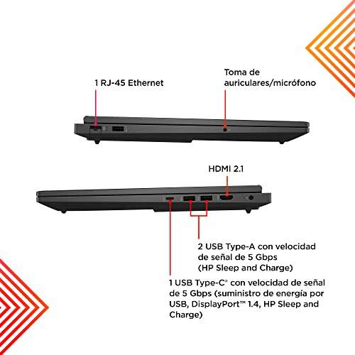 Laptop HP Omen 16 - 16.1" FHD 165Hz / RTX 4060 120W / i7-13620H / 16GB DDR5 / 1TB SSD / QWERTY ES - 1.219,83€