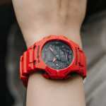 Casio G-SHOCK analogowo-cyfrowy zegarek kwarcowy GA-B001-4AER, Czerwony darmowa dostawa PRIME