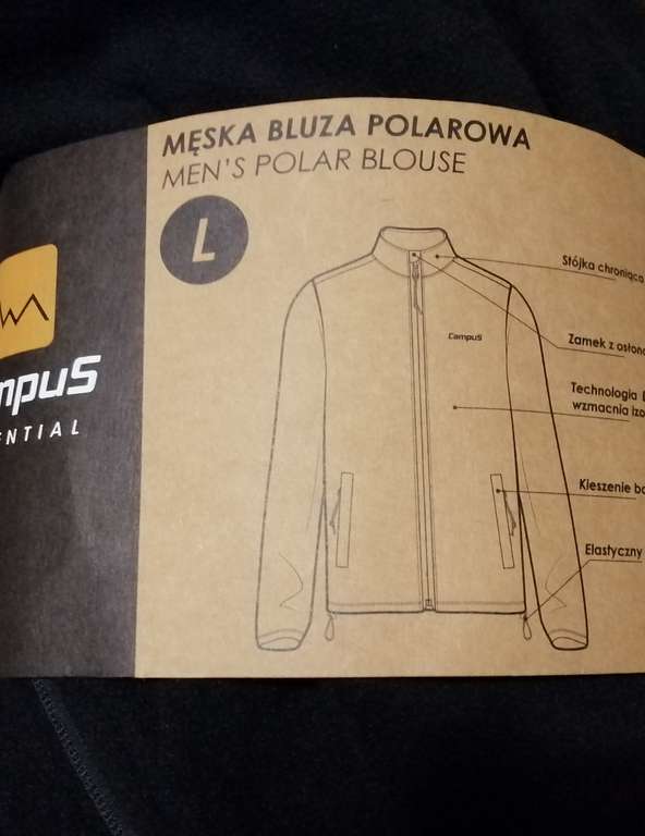Męska bluza polar Campus Essential @ Biedronka
