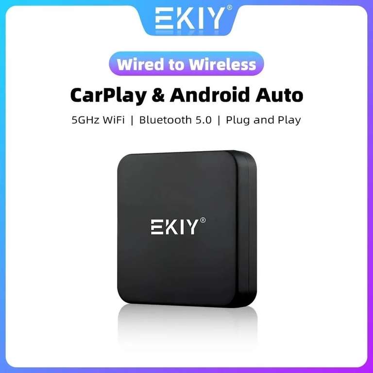 Ekiy bezprzewodowy android auto i carplay 2w1 (możliwe 41,5zł)