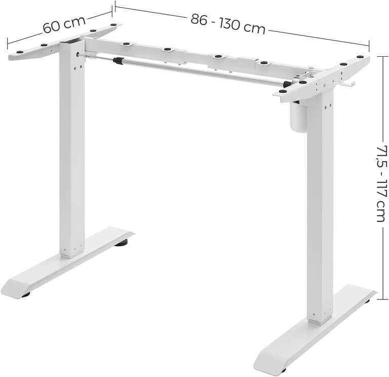 [Tylko dla Prime] Stelaż biurka z elektrycznie regulowaną wysokością (73-118 cm, max, 80 kg) @ Songmics Amazon