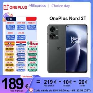 Smartfon OnePlus Nord 2T 5G 128GB/8GB - wersja Global - 214.71$