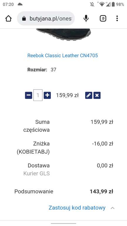 Buty Damskie Reebok Classic Leather (Zamsz) r.36. 36.5 37 38