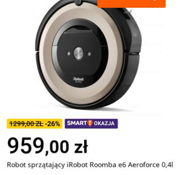 Robot sprzątający iRobot Roomba e6 - smartokazja