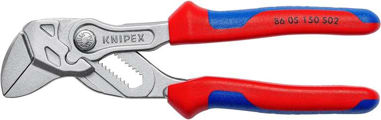 Knipex Szczypce-klucz ze szczękami o chropowatej powierzchni chromowane, z wielokomponentowymi nasadkami 150 mm 86 05 150 S02