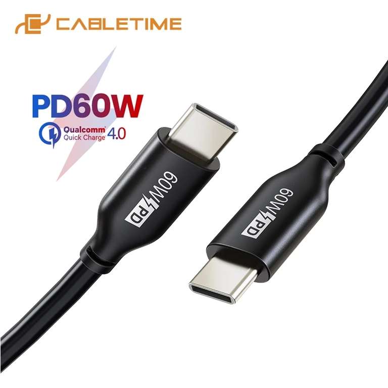Kabel USB C QC 60 W $3.05