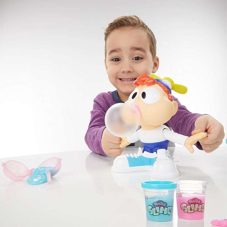 Zestaw Play-Doh Balonowy Karol z 2 pojemnikami masy plastycznej Play-Doh Slime (różowej i niebieskiej) - Amazon / Empik
