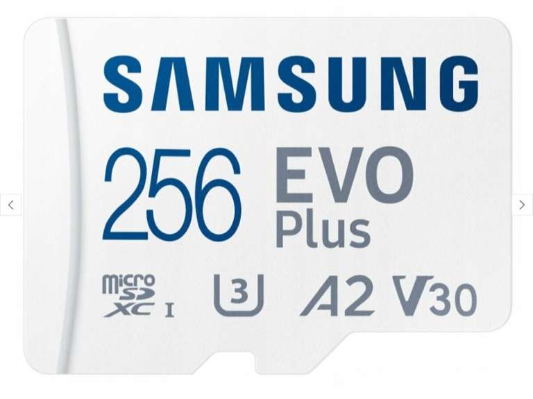 Karta pamięci microSDHC Samsung EVO Plus 256 GB, A2 V30 | wersja 128 GB za 47,94 zł