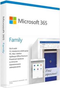 Office 365 Family (6 użytkowników) na 15 msc | Polska FV 23%
