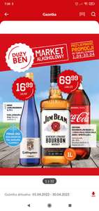 Jim Beam Bourbon 1L+ Coca Cola 0.85L w sieci sklepow Duzy Ben