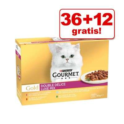 Karma mokra dla kota Gourmet Gold 48 x 85g, mix smaków (możliwa cena 70,5 zł - dodatkowe 20% rabatu) @zooplus