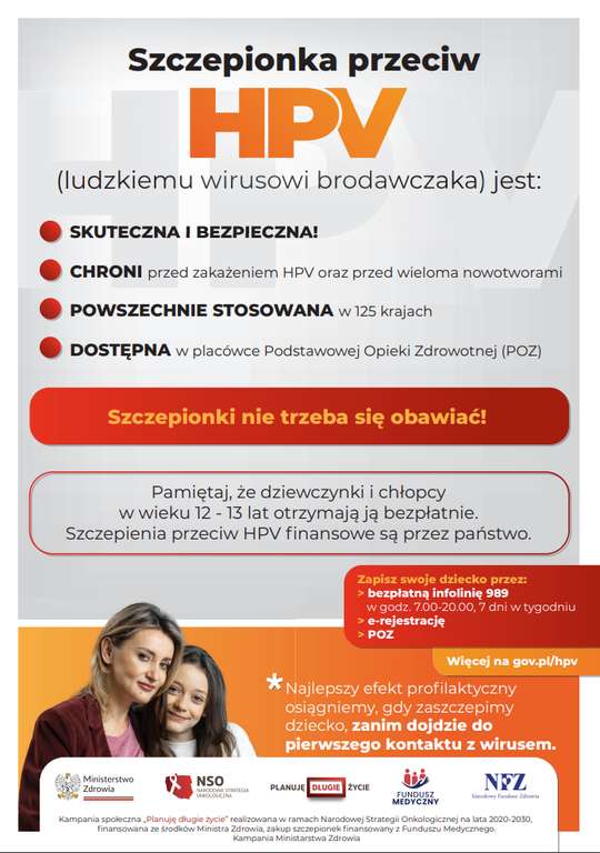 Darmowe szczepienie przeciw HPV dla dzieci, chroniące przed rakiem -JUŻ w Polsce!