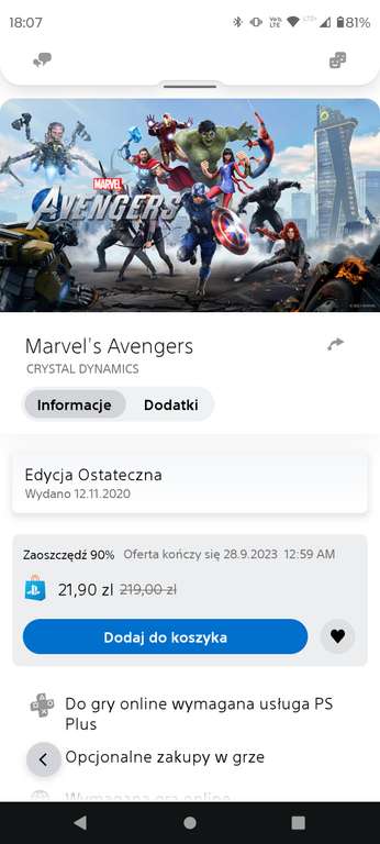 Gra PlayStation 4 i PlayStation 5 Marvel's Avengers