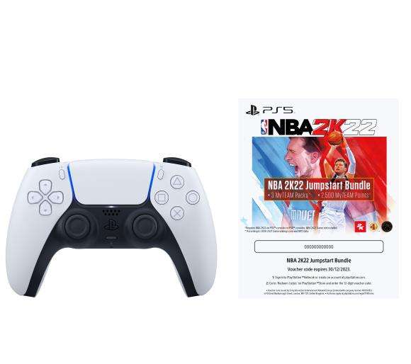 Pad Sony DualSense (biały) + dodatek do gry NBA 2K22 (stacjonarnie)