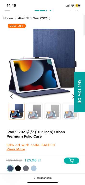 ESR iPad 9 2021/8/7 Premium Folio Case