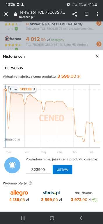 Telewizor TCL 75C635